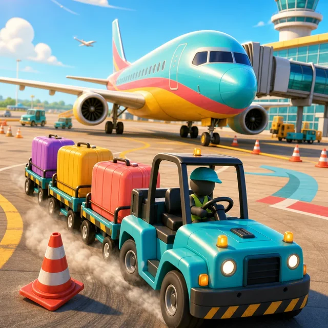Baggage Rush 3D gameplay scene from the authorized PIXORA artwork.