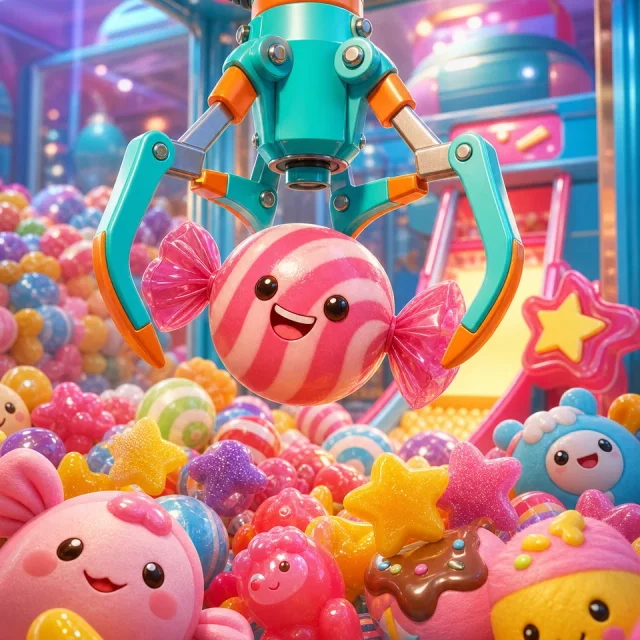 Candy Claw 3D gameplay scene from the authorized PIXORA artwork.