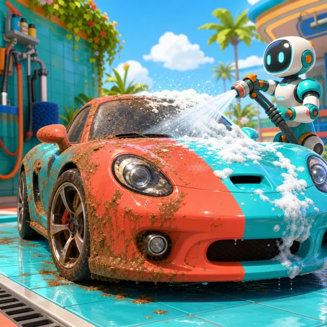 Car Wash 3D gameplay scene from the authorized PIXORA artwork.