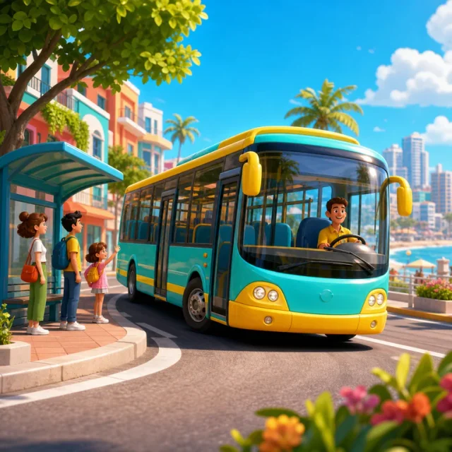 City Bus Driver 3D gameplay scene from the authorized PIXORA artwork.