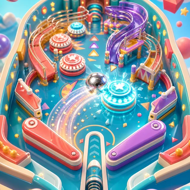 Pinball Blast 3D gameplay scene from the authorized PIXORA artwork.