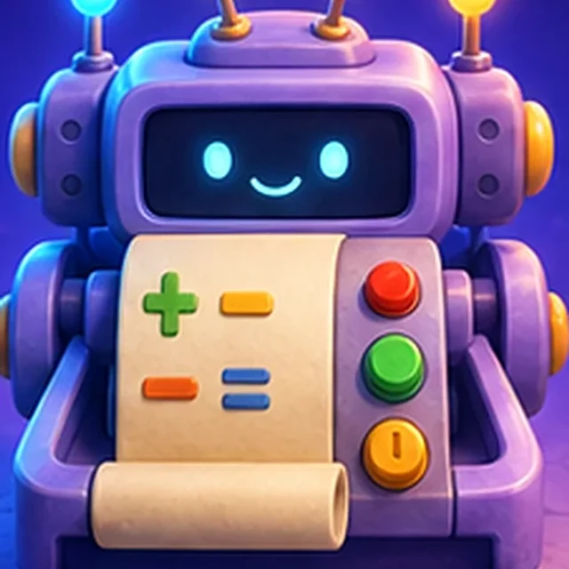 A neon mental arithmetic quiz with four answer choices.