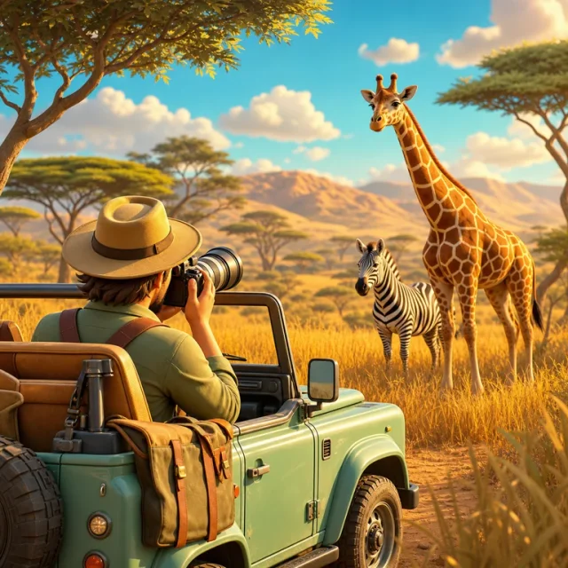 Safari Photographer 3D gameplay scene from the authorized PIXORA artwork.
