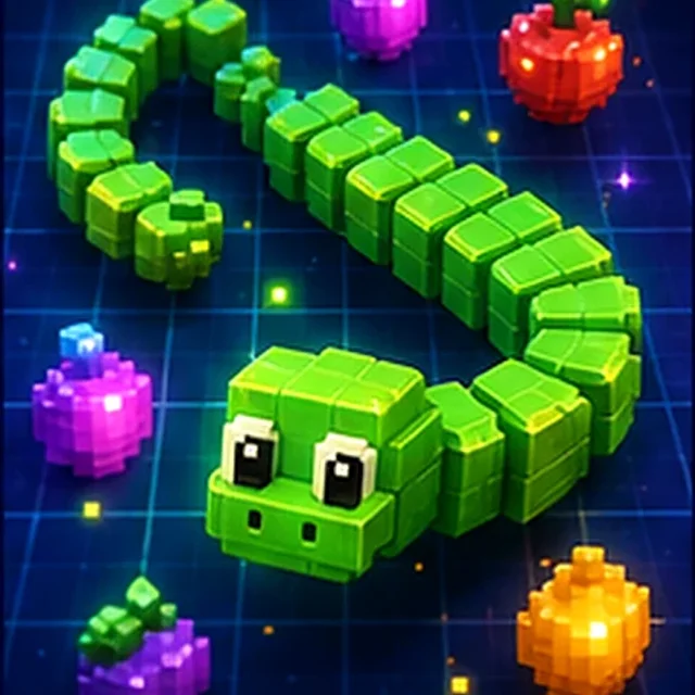 Snake Byte 3D gameplay scene from the authorized PIXORA artwork.