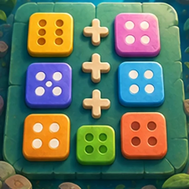 A bright three-by-three number grid with a target sum challenge.